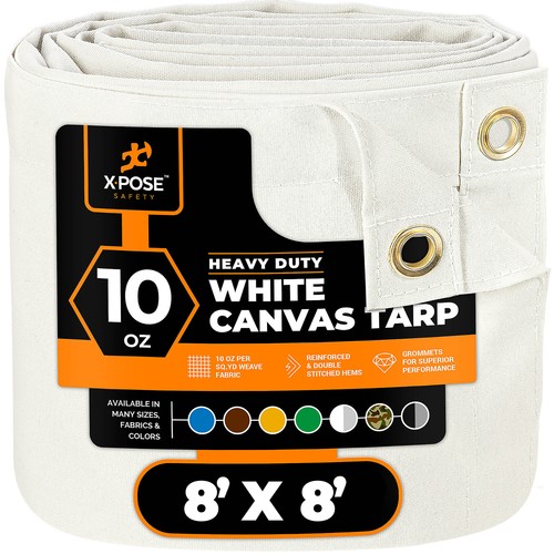 8x8 white canvas tarp oz - canvas, 10
