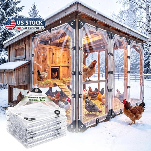 Chicken coop winter cover - chicken,
