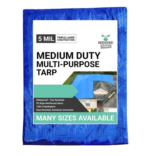 Waterproof tarp 10x40 blue - waterproof,