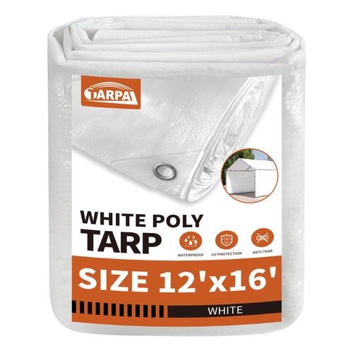 Heavy duty white poly - poly, tarp