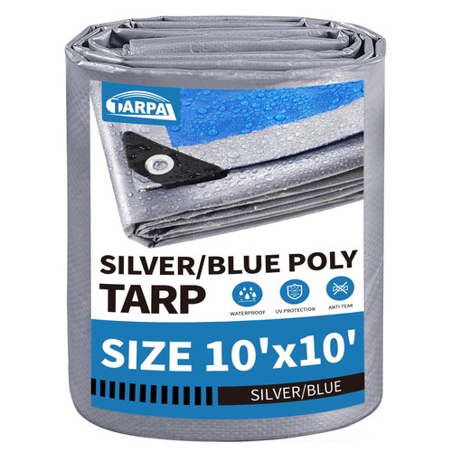 Tarp 10x10 feet 5mil - 10x10, 7.5mil