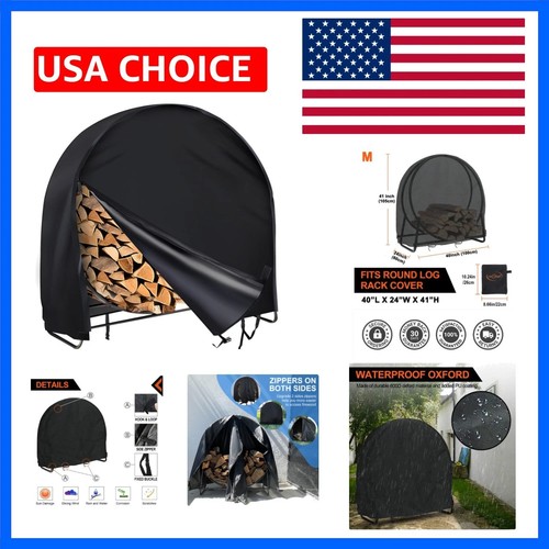 Firewood round rack cover - rack, cover,