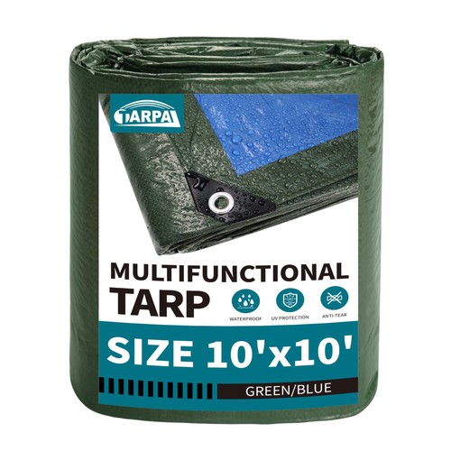10x10 green waterproof tarp - 10x10,